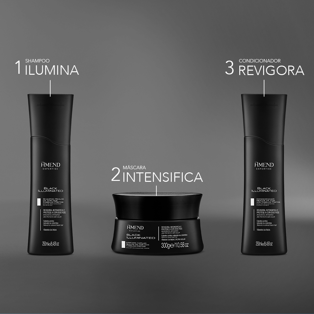 Máscara Amend Expertise Realce da Cor Black Illuminated  300g image number 5